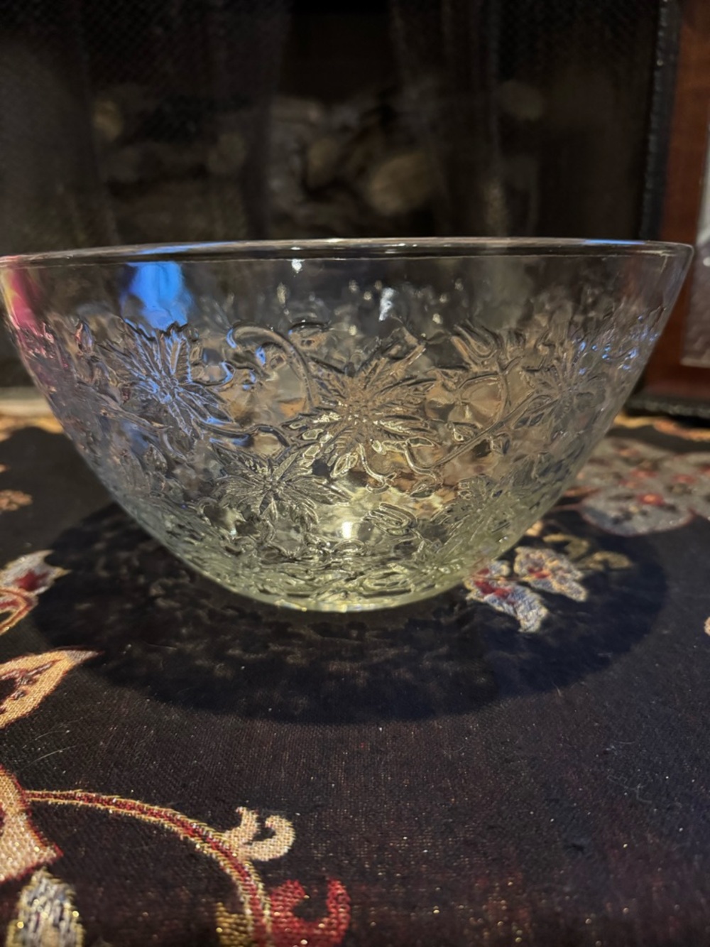 Princess House Vintage Fantasia Crystal Salad Serving Bowl